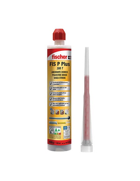 ANCORANTE CHIMICO FIS P PLUS 300 T FISCHER POLIESTERE IBRIDO ML 300