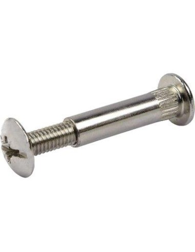 VITE GIUNZIONE MOBILI CANNOCCHIALE ACCIAIO NICHELATO MM 8 VITE M 6 MM 31/46