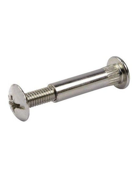 VITE GIUNZIONE MOBILI CANNOCCHIALE ACCIAIO NICHELATO MM 8 VITE M 6 MM 31/46