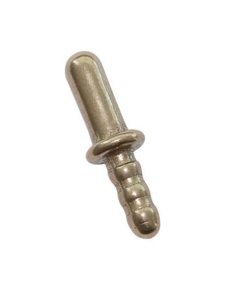 INCONTRO FERMAPORTA A PINZA A PIOMBARE MM 14X45 OTTONE LUCIDO