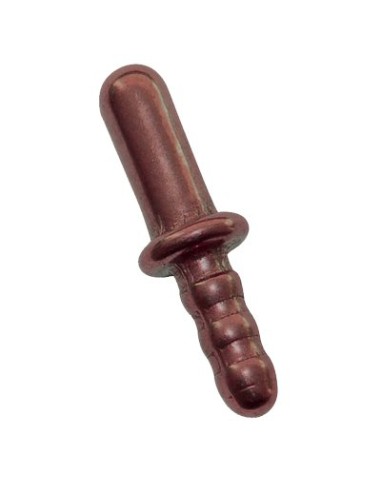 INCONTRO FERMAPORTA A PINZA A PIOMBARE MM 14X45 OTTONE BRONZATO