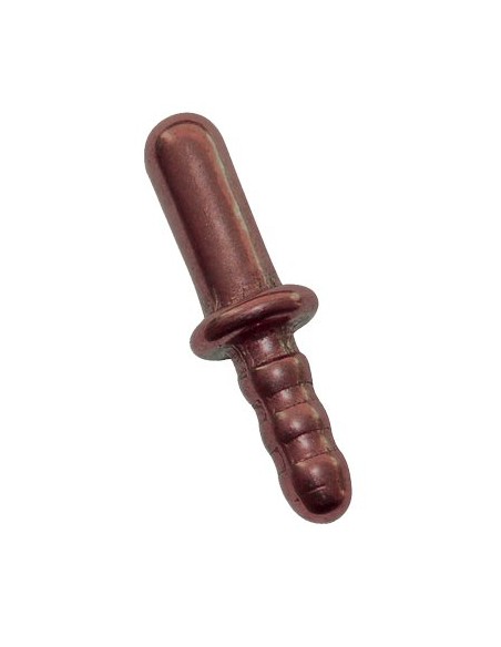 INCONTRO FERMAPORTA A PINZA A PIOMBARE MM 14X45 OTTONE BRONZATO