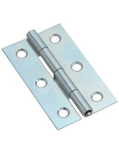 CERNIERA STRETTA 323 VALTOCE ACCIAIO ZINCATO PERNO FISSO MM  63X35X0,9