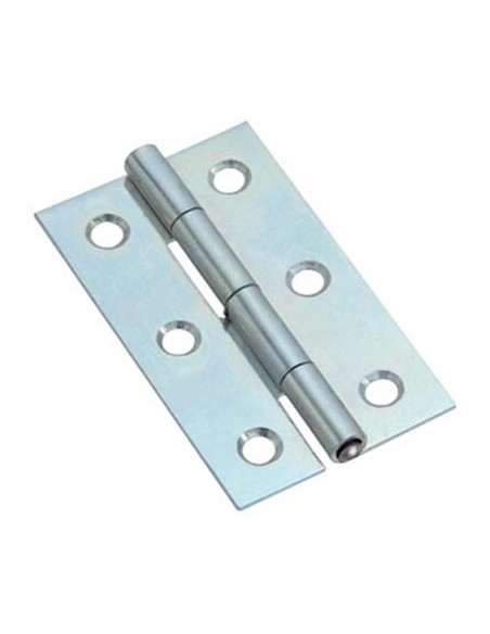 CERNIERA STRETTA 323 VALTOCE ACCIAIO ZINCATO PERNO FISSO MM  90X50X1,2