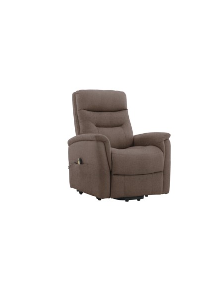 POLTRONA RECLINER SOFT DUE MOTORI TESSUTO MARRONE