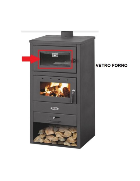 R VETRO FORNO X STUFA LEGNA C/FORNO MOD. BLIST BR