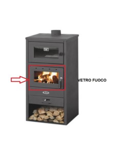 R VETRO FUOCO X STUFA LEGNA C/FORNO MOD. BLIST BR