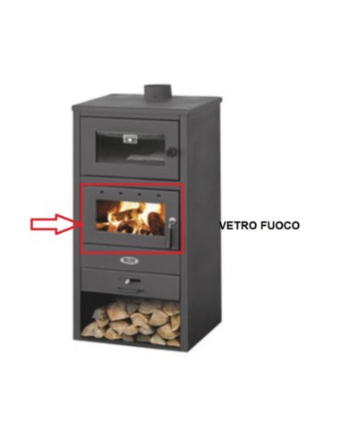 R VETRO FUOCO X STUFA LEGNA C/FORNO MOD. BLIST BR