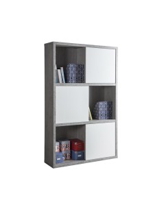 PRATICO LIBRERIA 35,5X120XH194,5 CM CEMENTO