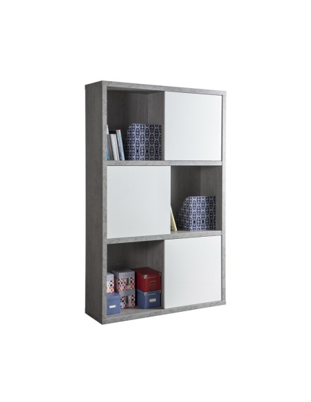 PRATICO LIBRERIA 35,5X120XH194,5 CM CEMENTO