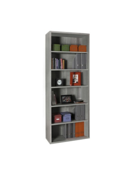 PRATICO LIBRERIA 35,7X81,6XH217 CM CEMENTO