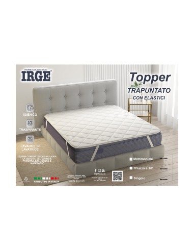 TOPPER TRAPUNTATO C/ELASTICO 1 POSTO E MEZZO IRGE