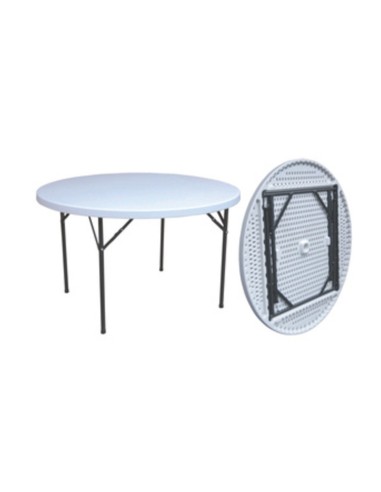 C TAVOLO IN ACCIAIO E HDPE PIEGHEVOLE D 122CM
