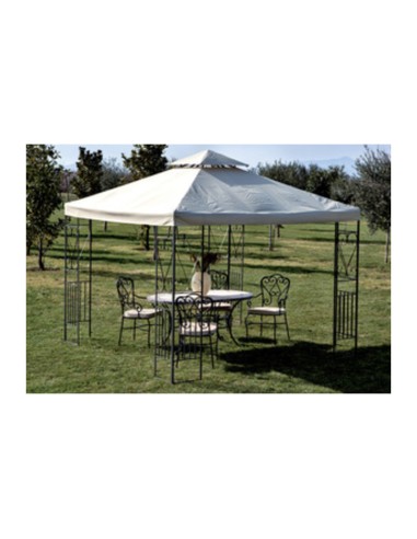 C GAZEBO ACCIAIO 3X3M DECOR ALGERI ECRU