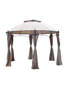 C GAZEBO ACCIAIO D 3,5M ESAGONALE CASABLANCA BEIGE