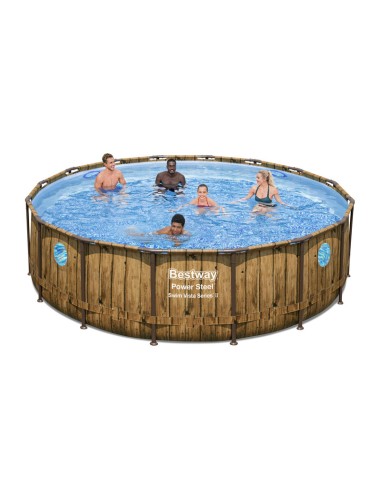 PISCINA POWER STEEL C/TELAIO E ACCES D 488X122 56725