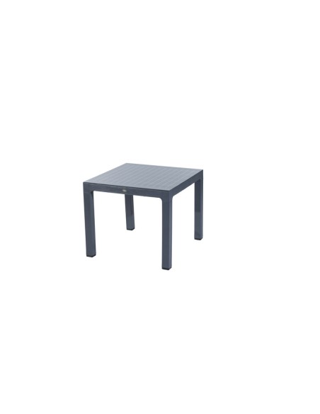 TAVOLO C/VETRO REGNUM 90X90XH75CM ANTRACITE