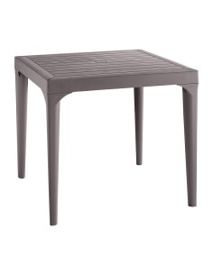 TAVOLO RESINA MALMO 80X80XH74CM TORTORA
