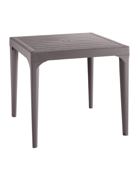 TAVOLO RESINA MALMO 80X80XH74CM TORTORA