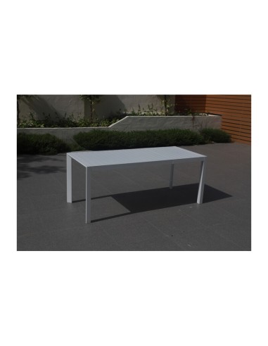 TAVOLO ALLUMINIO ALLUNG BCO 127/180X77XH71CM
