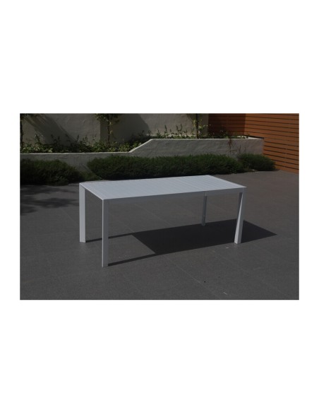 TAVOLO ALLUMINIO ALLUNG BCO 127/180X77XH71CM