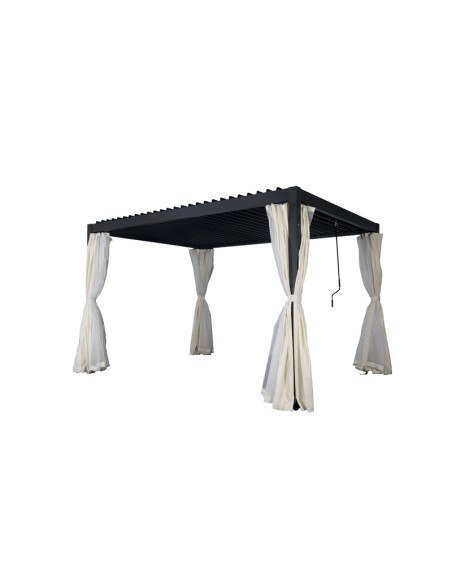 C GAZEBO PERGOLA C/LAMELLE ORIENTAB 3X3M NERO
