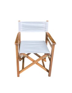 C SEDIA REGISTA LEGNO PIEGHEVOLE CINEMA BIANCO