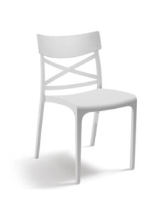 SEDIA IMPILABILE 46X54XH80CM BIANCO CROIX