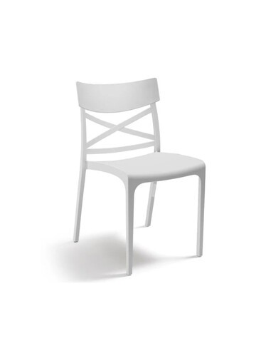 SEDIA IMPILABILE 46X54XH80CM BIANCO CROIX