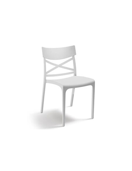 SEDIA IMPILABILE 46X54XH80CM BIANCO CROIX