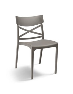 SEDIA IMPILABILE 46X54XH80CM TORTORA CROIX