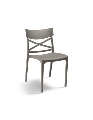 SEDIA IMPILABILE 46X54XH80CM TORTORA CROIX