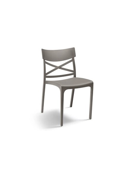 SEDIA IMPILABILE 46X54XH80CM TORTORA CROIX