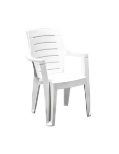 POLTRONA RESINA CLEOPATRA C/BRACCIOLI BIANCO