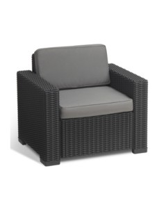 CALIFORNIA POLTRONA C/CUSCINI GRAFITE