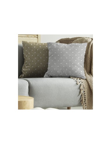 CUSCINO TULIPANO 57X57CM POIS GRIGIO 1810