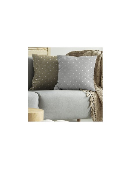 CUSCINO TULIPANO 57X57CM POIS GRIGIO 1810