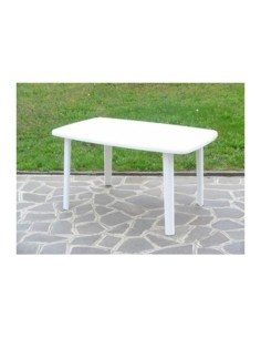 TAVOLO RESINA 137X85XH72CM BIANCO