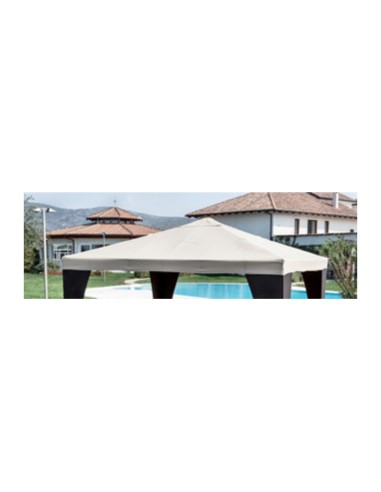 C TOP RICAMBIO P/GAZEBO LEGNO 3X3M POLIEST BIANCO