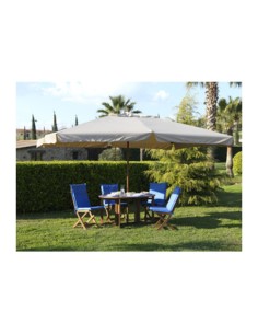 C OMBRELLONE IN LEGNO PALO 48 CUBA 3X4M