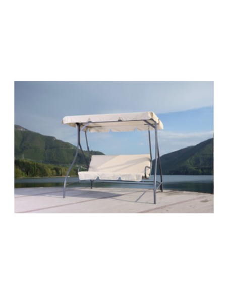 C DONDOLO BREZZA ACCIAIO A 3 POSTI BEIGE
