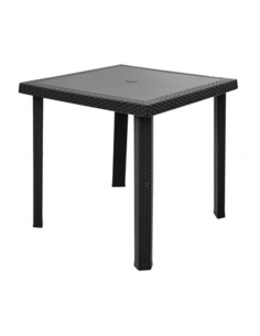 TAVOLO RATTAN FIGARO 80X80XH72CM ANTRACITE