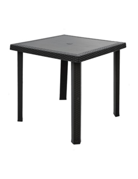 TAVOLO RATTAN FIGARO 80X80XH72CM ANTRACITE