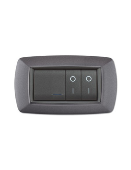 PLACCA LIFE LIVING PLAST GRIGIO CHIARO VULCAN 4P