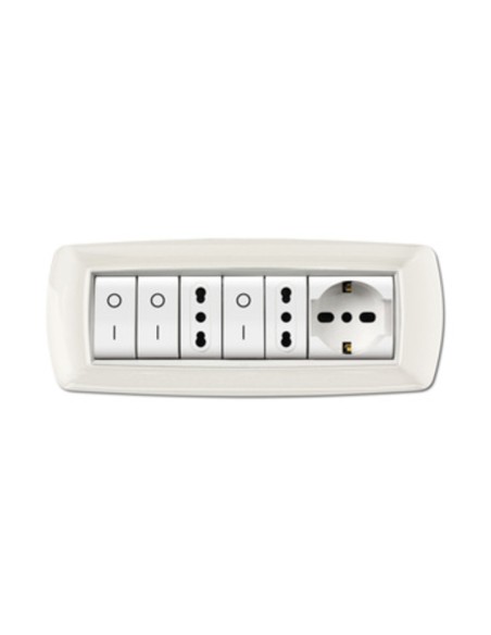 PLACCA LIFE LIVING PLAST BIANCO 7P CORNICE BIANCO