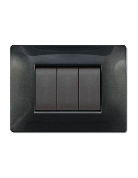 PLACCA LIFE Q LIVING PLAST NERO GLITTERING      4P