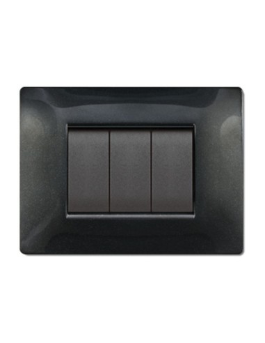 PLACCA LIFE Q LIVING PLAST NERO GLITTERING      7P