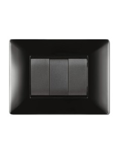 PLACCA LIFE Q LIVING PLAST NERO         3P