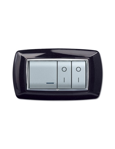 PLACCA LIFE LIVING PLAST NERO GLITTERING 4P