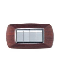 PLACCA LIFE LIVING PLAST LEGNO SCURO 4P